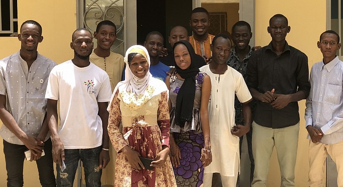Photo de groupe des membres du BE de l'AJCo-MALI
